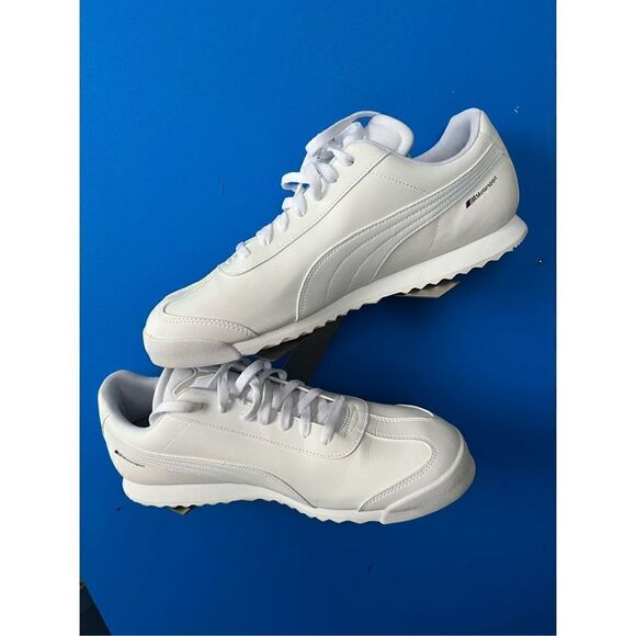 PUMA MMS Roma BMW White Shoes 339929-02 US 14 - Picture 2 of 6